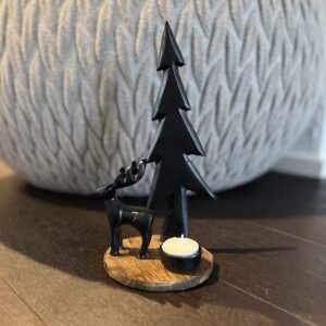 Kandelaar rendier + boom Kerstdecoratie